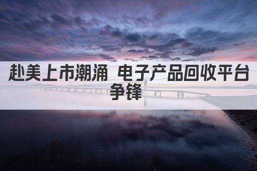 赴美上市潮涌 电子产品回收平台争锋