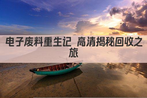 电子废料重生记 高清揭秘回收之旅