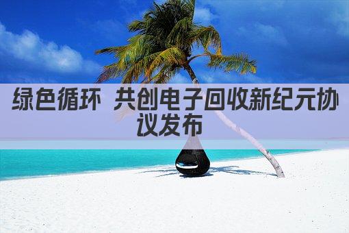 绿色循环 共创电子回收新纪元协议发布 