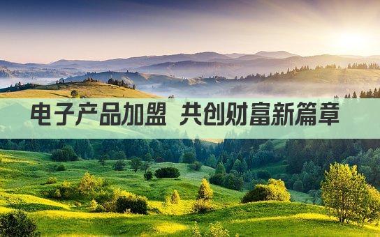 电子产品加盟 共创财富新篇章 