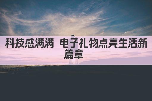 科技感满满 电子礼物点亮生活新篇章 