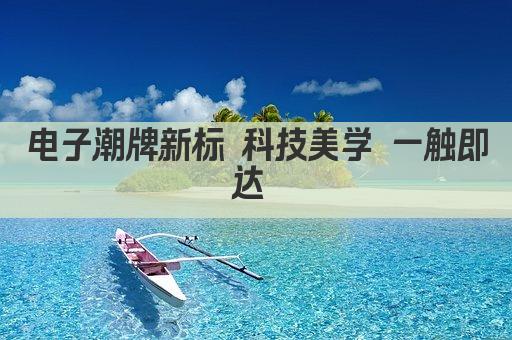 电子潮牌新标 科技美学 一触即达 
