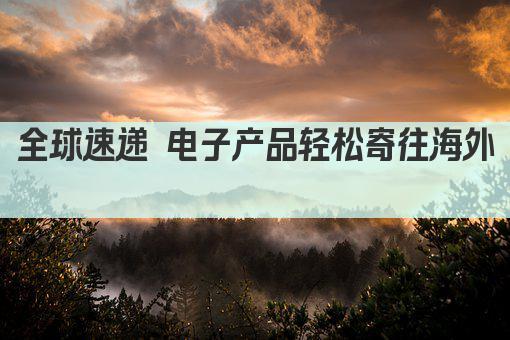 全球速递 电子产品轻松寄往海外