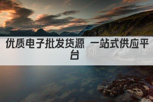 优质电子批发货源 一站式供应平台 