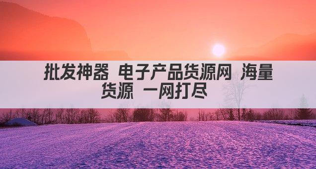 批发神器 电子产品货源网 海量货源 一网打尽 