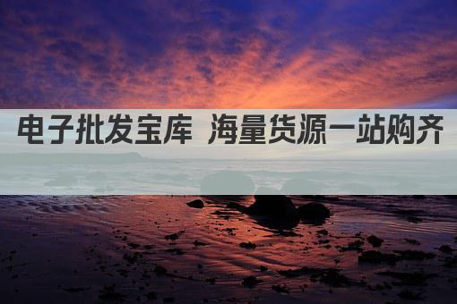电子批发宝库 海量货源一站购齐 