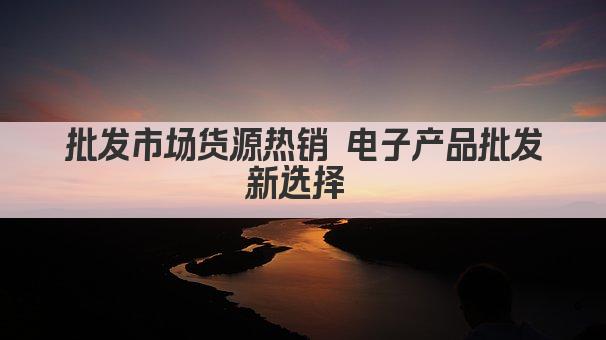 批发市场货源热销 电子产品批发新选择 