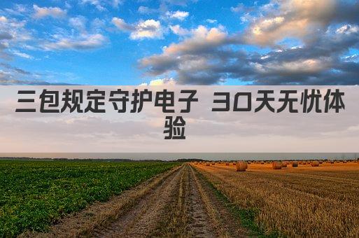 三包规定守护电子 30天无忧体验 