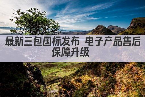 最新三包国标发布 电子产品售后保障升级 