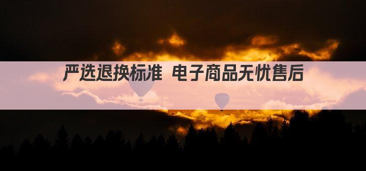严选退换标准 电子商品无忧售后 
