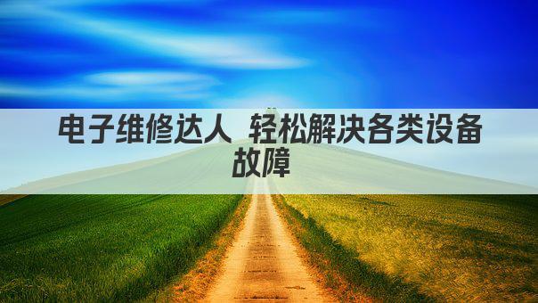 电子维修达人 轻松解决各类设备故障 
