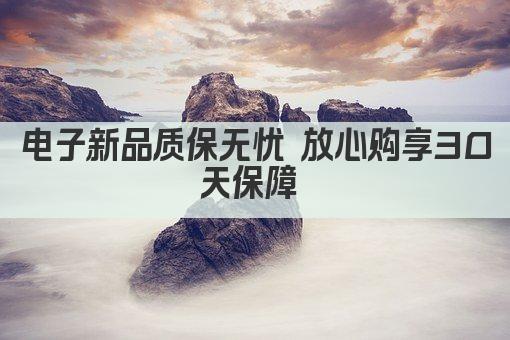 电子新品质保无忧 放心购享30天保障 