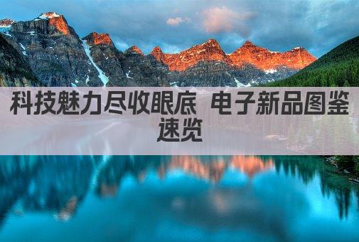 科技魅力尽收眼底 电子新品图鉴速览