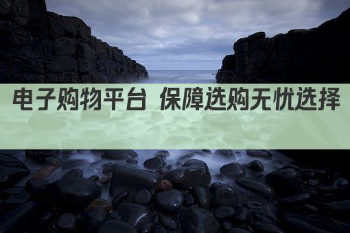电子购物平台 保障选购无忧选择 