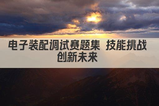 电子装配调试赛题集 技能挑战 创新未来 