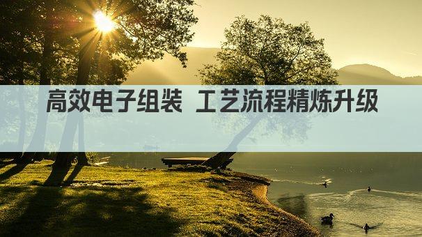 高效电子组装 工艺流程精炼升级 