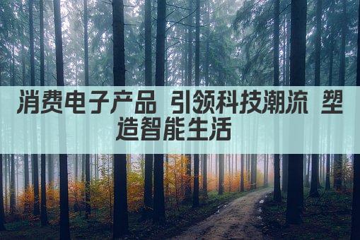 消费电子产品 引领科技潮流 塑造智能生活 