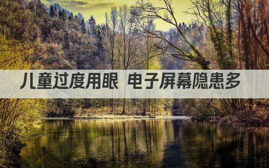 儿童过度用眼 电子屏幕隐患多 
