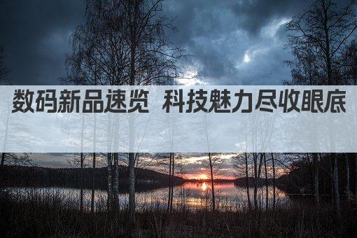 数码新品速览 科技魅力尽收眼底 